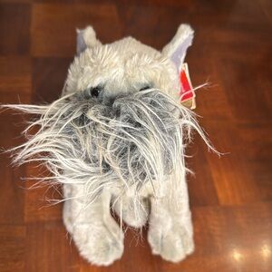 Russ The Schnauzer Purebred Puppies Puppy Gray Plush Stuffed Dog 12" with Collar